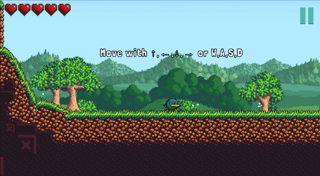 SlumpFall Screenshot - Movement tutorial