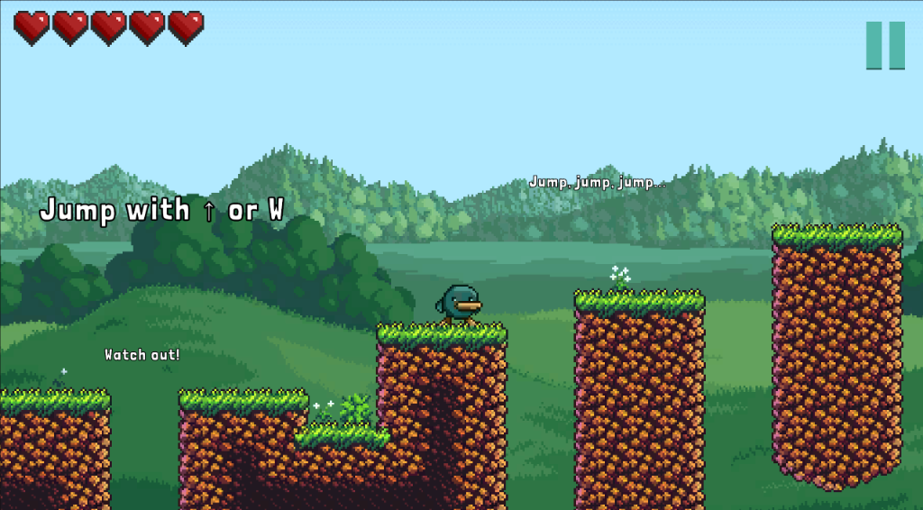 SlumpFall Screenshot - Jumping platforms
